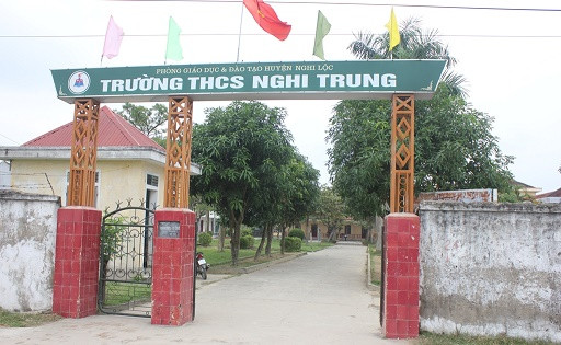 Trường THCS Nghi Trung nơi bà Hương và bà Chinh cùng làm việc