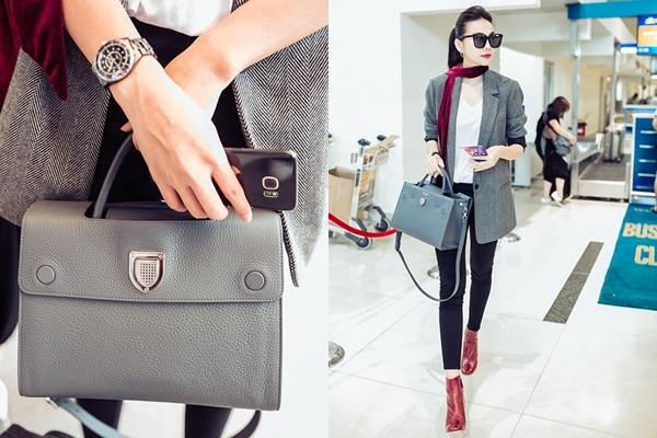 Thanh Hằng diện phụ kiện gần nửa tỷ ra sân bay