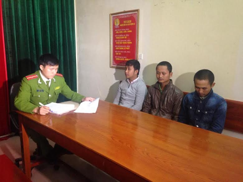 Các đối tượng tại cơ quan điều tra.