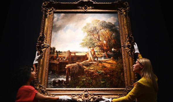 Bức tranh The Lock trong phiên đấu giá 