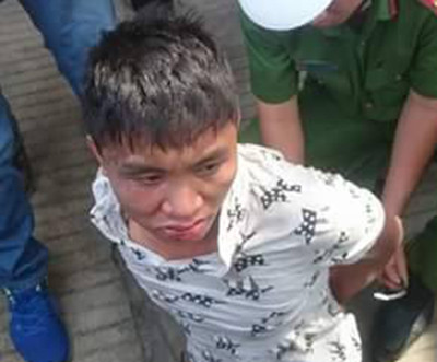 Thái Văn Cường bị người dân và các hiệp sĩ bắt giữ bàn giao cho cơ quan chức năng