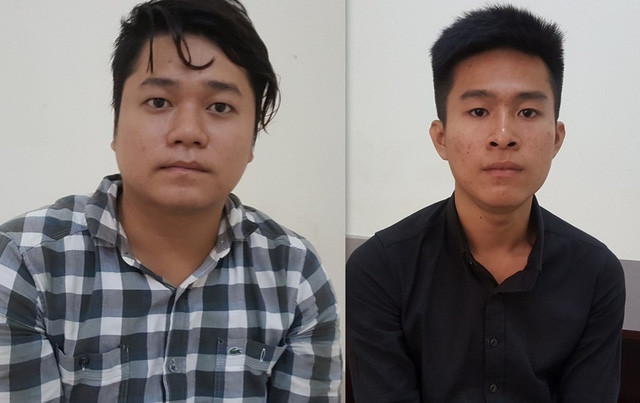 2 nghi can Lê Hoàng Nhân và Huỳnh Hoàng Lộc tại cơ quan công an