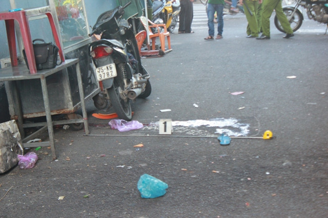 Hiện trường vụ truy sát kinh hoàng.