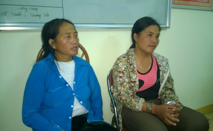 Hai đối tượng Vàng Thị Dia và Giàng Thị Công.