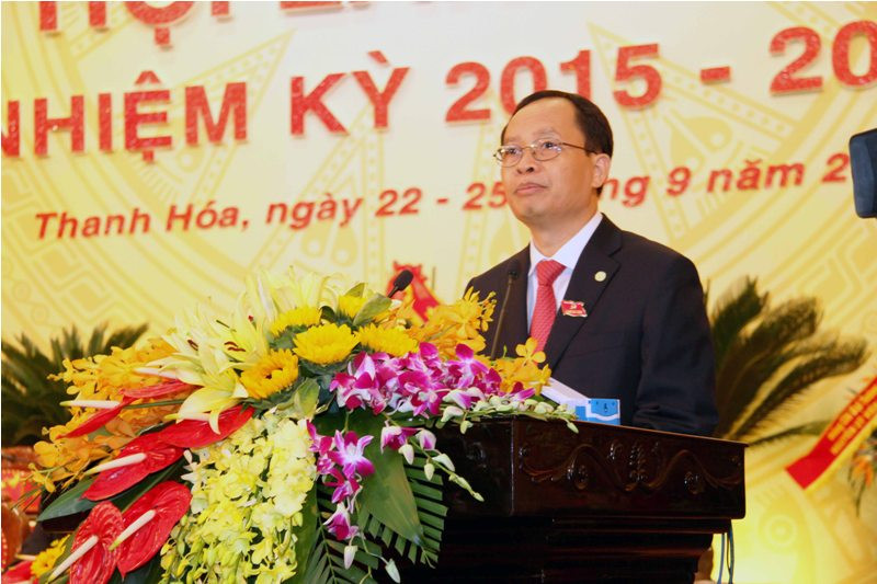 Ông Trịnh Văn Chiến tái đắc cử làm bí thư Tỉnh ủy Thanh Hóa. Ảnh: Hoàng Lam.