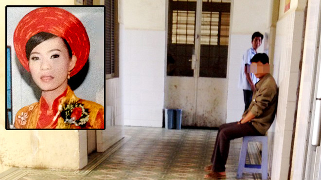 Tú Anh (ảnh nhỏ) nằm điều trị tại khoa nội 2, ngay góc cầu thang lên lầu 1 của Bệnh viện Sóc Trăng, được cơ quan điều tra cử cán bộ giám sát. 