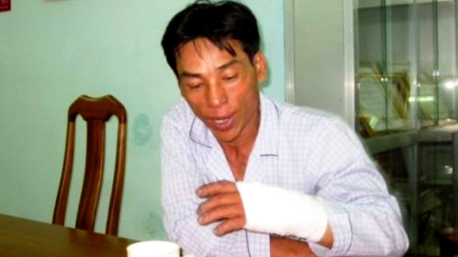 Đặng Văn Tuấn tại cơ quan điều tra. Ảnh: Phương Nguyễn