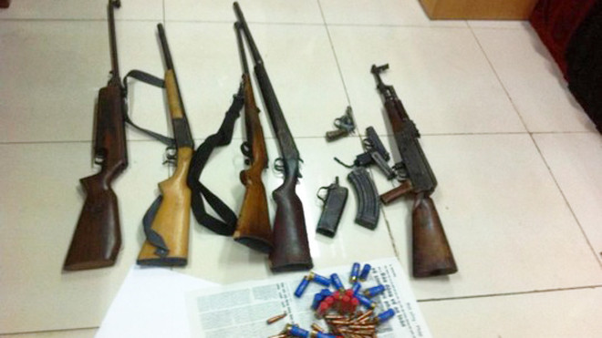 Số vũ khí thu giữ