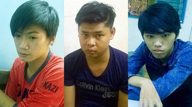 Duy, Được và Long đang bị Công an huyện Củ Chi tạm giữ