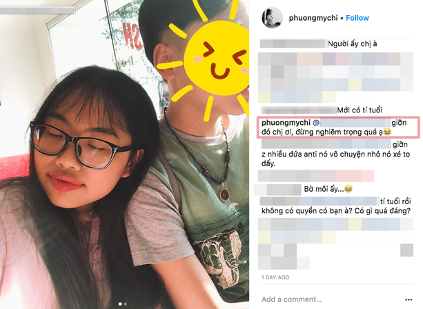 Phương Mỹ Chi từng gây xôn xao dư luận khi chia sẻ bức ảnh tình tứ bên cạnh một chàng trai giấu mặt. 