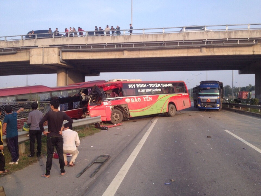 Hiện trường vụ tai nạn.