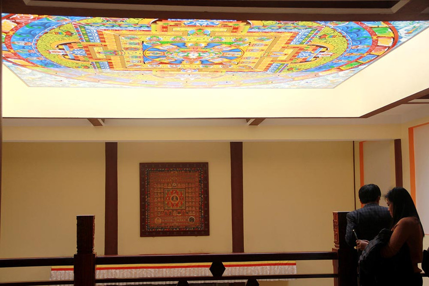 Không gian bên trong toà Hương nghiêm pháp đường. Ảnh: Toan Toan.