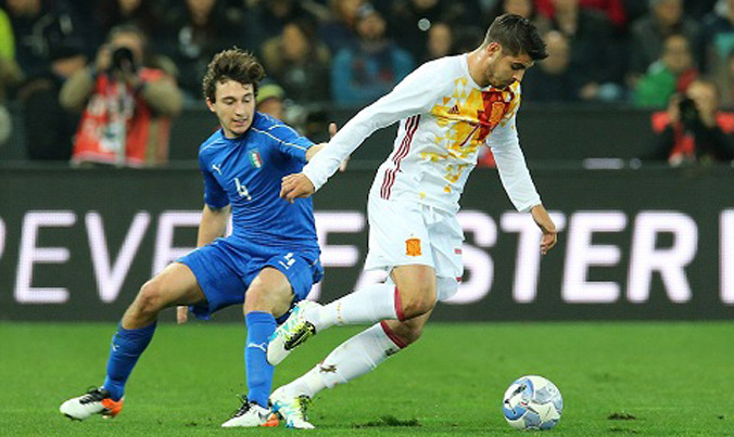 Morata từng đối đầu Italia trong quá khứ.