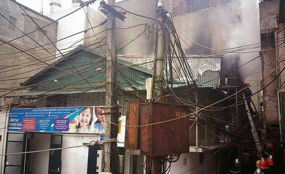 Hiện trường vụ cháy.