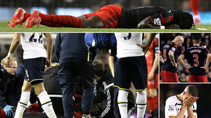 Bafetimbi Gomis bị bất tỉnh trên sân.