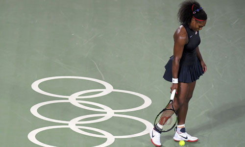 Serena bất ngờ dừng bước ở vòng ba nội dung đơn nữ tại Olympic 2016. Ảnh: Reuters.
