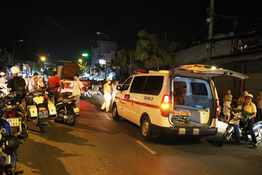 Hiện trường vụ tai nạn.