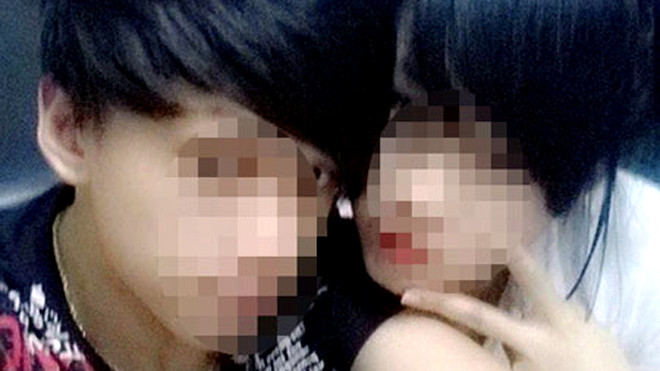 Tấm ảnh của nữ sinh và bạn trai trên trang facebook của L.