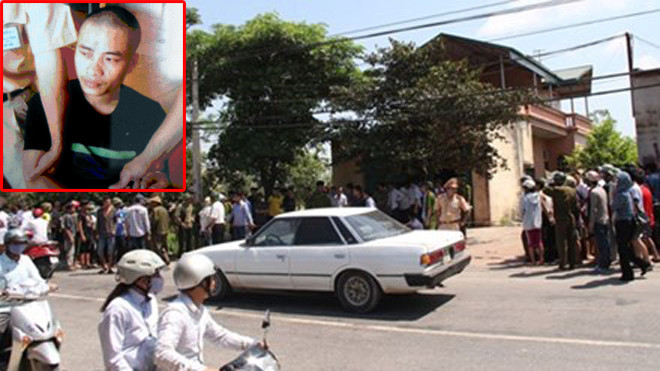 Hiện trường vụ án mạng kinh hoàng và đối tượng Nguyễn Văn Hải (Ảnh: Công an Thanh Hóa - ảnh nhỏ)