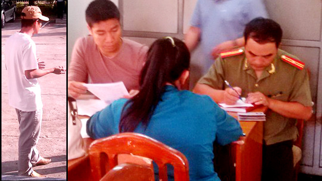 Ông Q. không hiểu tại sao mình bất tỉnh (ảnh nhỏ) và bà N. tại cơ quan chức năng