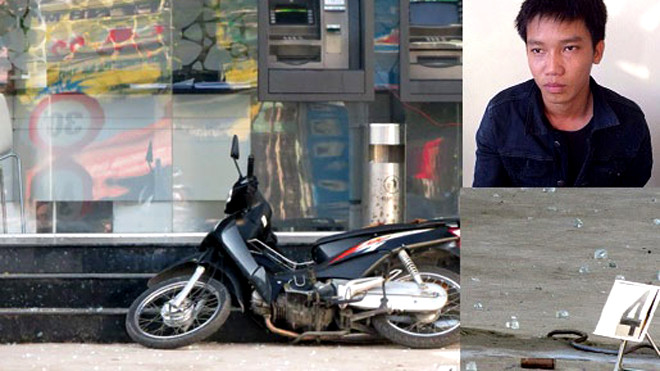 Đối tượng Tống Hoàng Phúc và hiện trường vụ nổ súng trong nhà nghỉ.