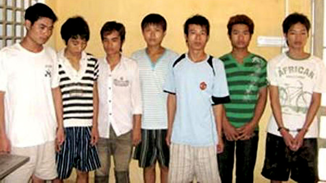 Các đối tượng khi bi bắt giữ