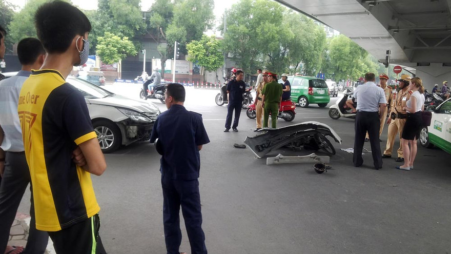 Hiện trường vụ tai nạn.