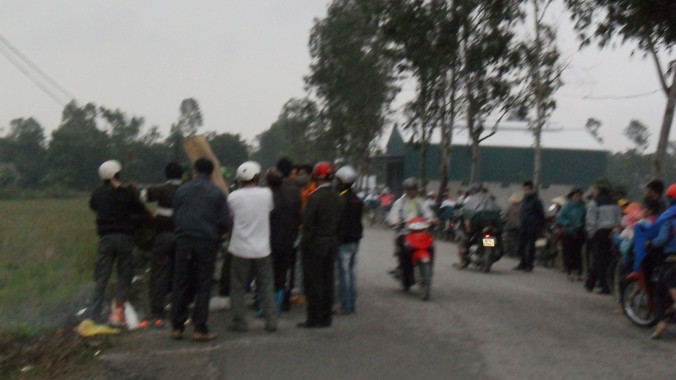 Hiện trường vụ tai nạn. Ảnh: Phạm Nhài.