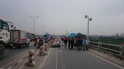 Hiện trường vụ tai nạn.