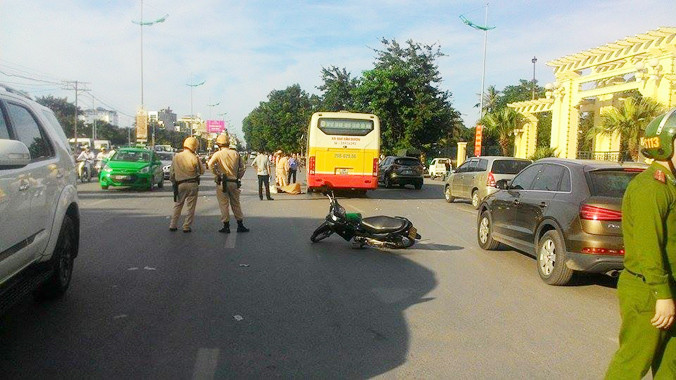 Hiện trường vụ tai nạn.