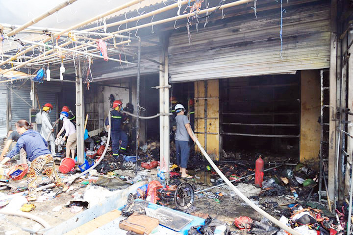 Hiện trường vụ cháy.