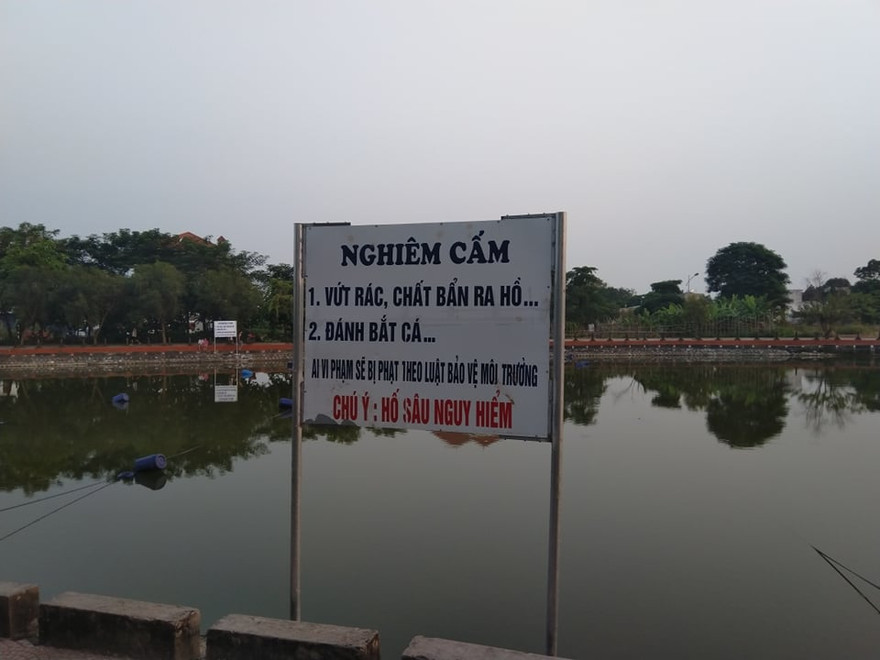 Hồ nước nơi xảy ra sự việc.