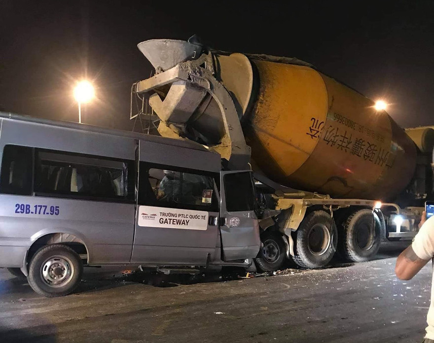 Hiện trường vụ tai nạn.