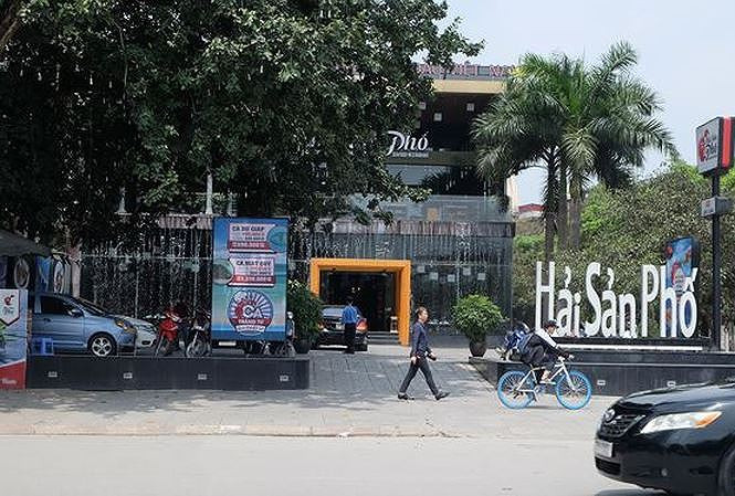 Phần diện tích vi phạm của Nhà hàng Hải Sản Phố ở dự án Phan Kế Bính chưa được xử lý.