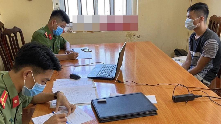 Nam thanh niên đăng tin sai sự thật bị xử lý. Ảnh Công an cung cấp.