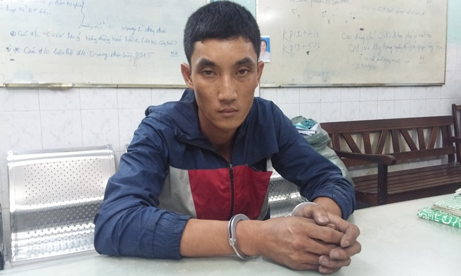 Hiến tại cơ quan công an. Ảnh: CA cung cấp