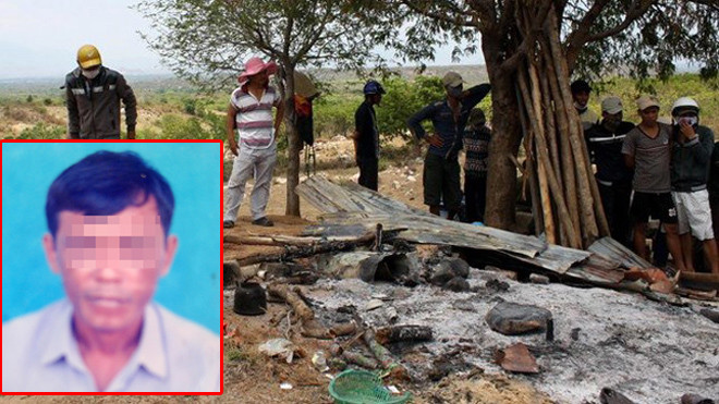 Hiện trường vụ thảm án và di ảnh nạn nhân (ảnh nhỏ)