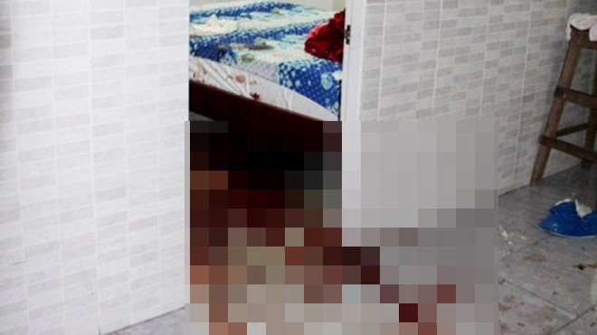 Hiện trường vụ thảm án tại nhà trọ Hoa Mai (Đà Nẵng) chiều 18/4