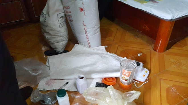 Tang vật bị thu giữ tại hiện trường.