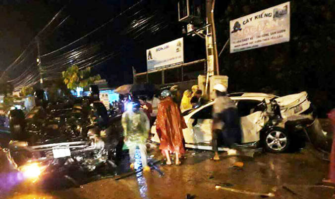 Hiện trường vụ tai nạn.