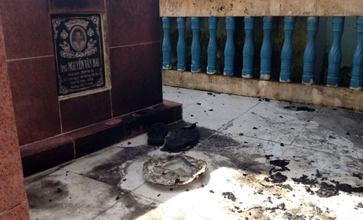 Hiện trường nơi xảy ra vụ việc.