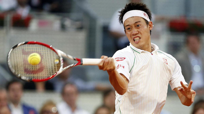 Ngôi sao đang lên Kei Nishikori vắng mặt đáng tiếc tại Rome Masters. Ảnh: Getty Images