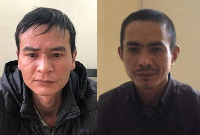 Hai nghi can Trung, Quân trong vụ án.