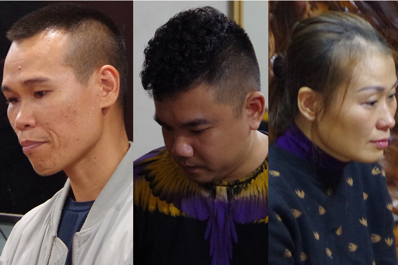 Nhóm đối tượng bị bắt giữ.