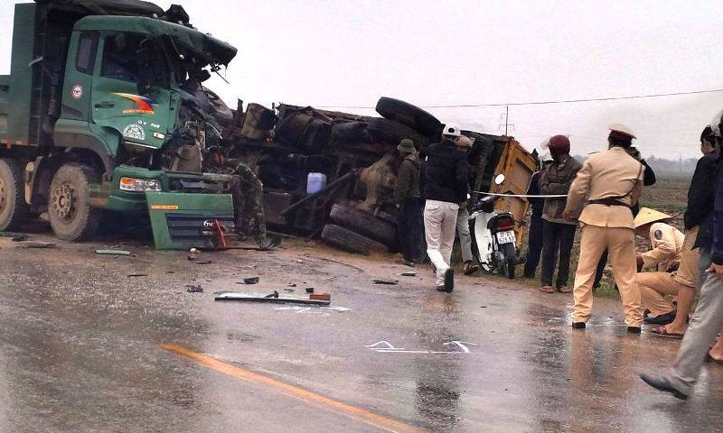 Hiện trường vụ tai nạn.