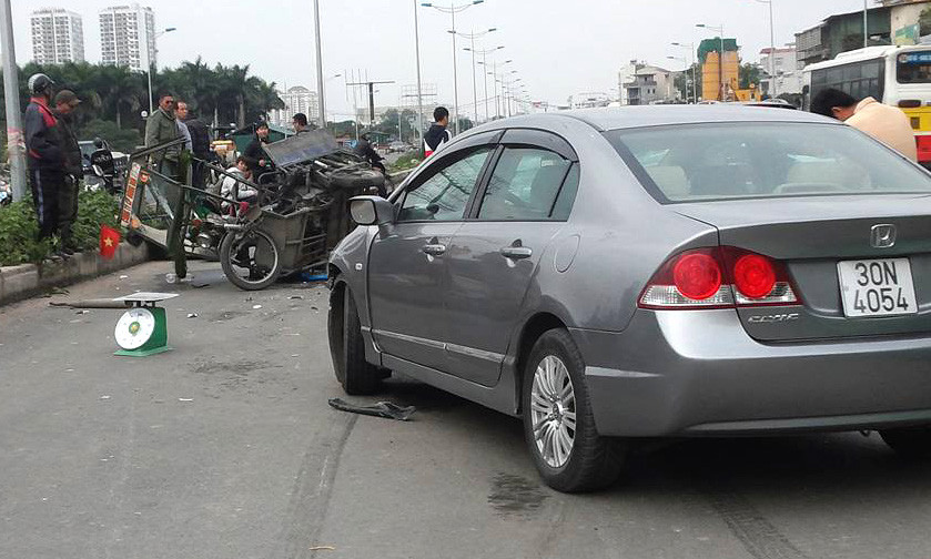 Hiện trường vụ tai nạn.