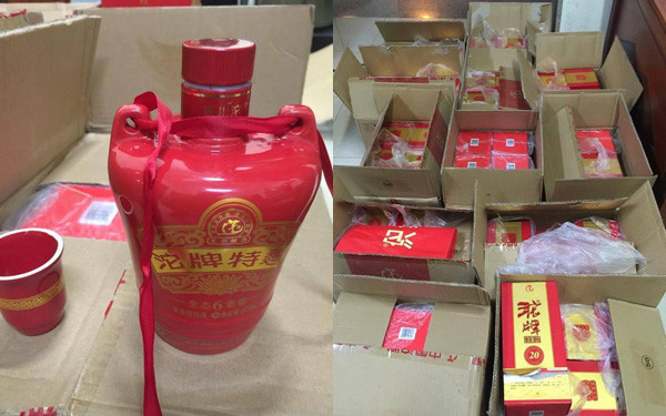 Số hàng bị thu giữ.