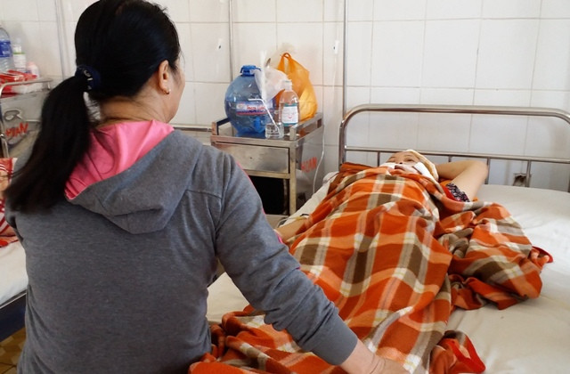 Bà Danh đang điều trị tại bệnh viện.