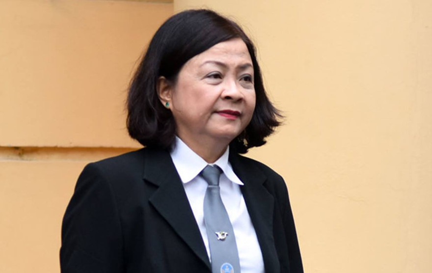 Ls Trương Thị Minh Thơ vừa 'làm nóng' phiên tòa về chiếc USB. Ảnh: Tân Châu.