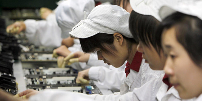 Nhà máy Foxconn. Ảnh: Bloomber